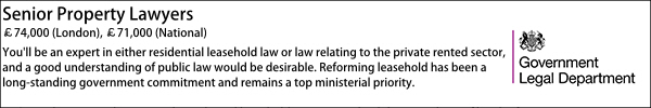 Government Legal Department Vacancies
